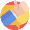 ui,communications,hand,feedback,like,thumb up,hands and gestures,congratulations,chat bubble,rating,expression,satisfied,congratulation