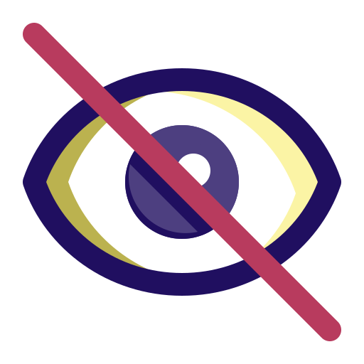Disable, eye, inactive, see, show, view, watch icon
