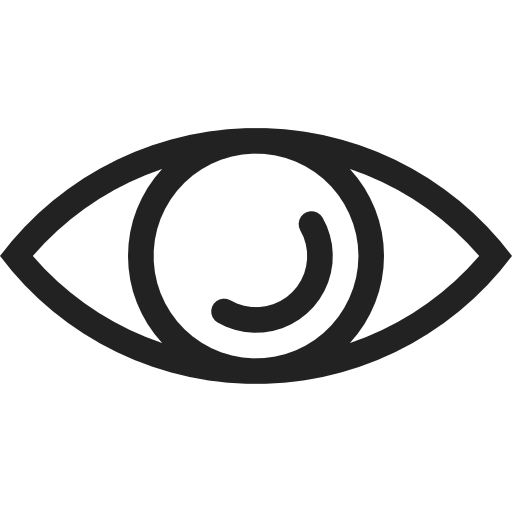 Eye, find, view, vision, watch, alert, notification icon