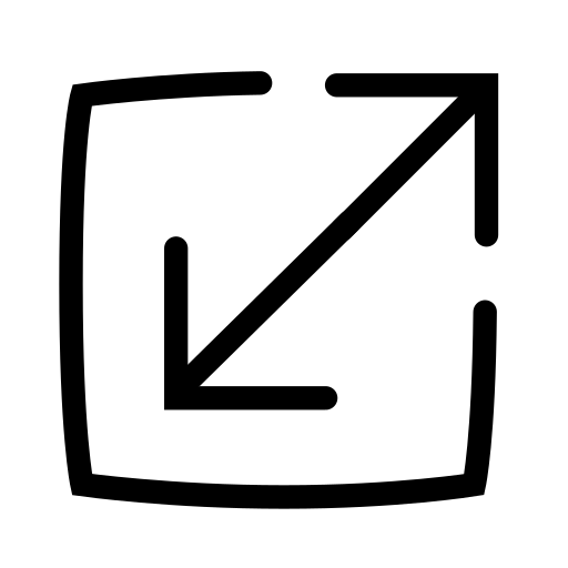 Scale, bigger, smaller, square icon