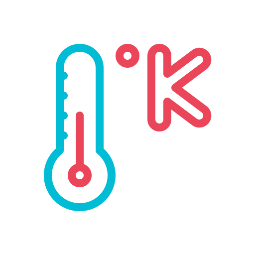 Calibrated, forecast, instrument, kelvin, scale, temperature, weather icon