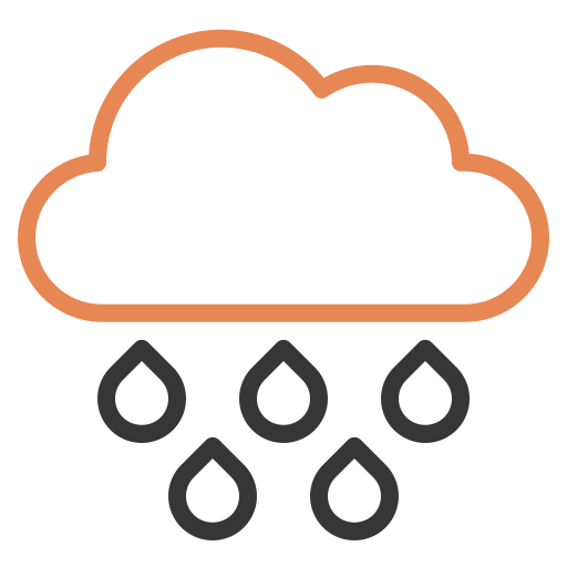 Cloud, drop, rain, raindrop, water, weather, wet icon