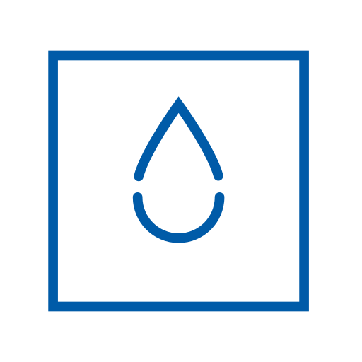 Blue, element, square, water icon