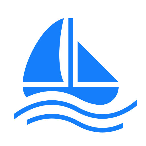 Water, boat, sailing icon