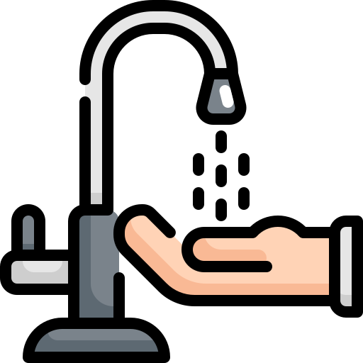Clean, faucet, hand, hygiene, water icon