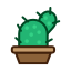 Cactus tree flat icon 64x64
