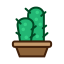 Cactus tree flat icon 64x64