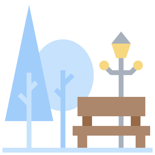 Nature, park, sno, tree, winter icon