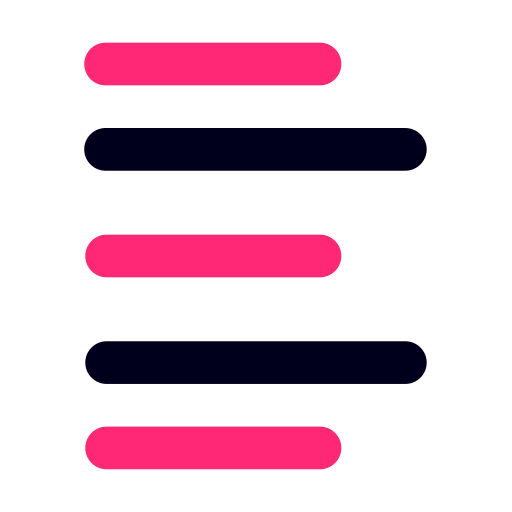 Align, left, mobile, ui, ux, web icon