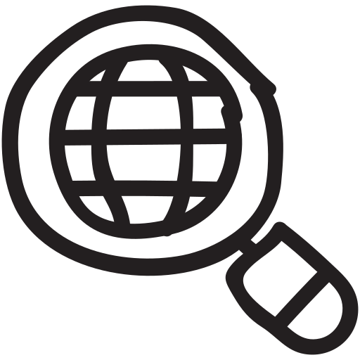Browser, global, internet, magnifier, search, solution, web icon