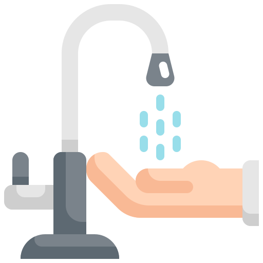 Clean, faucet, hand, hygiene, water icon