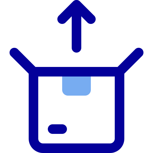 Box, open, cardboard, opened, delivery, package, shipping icon