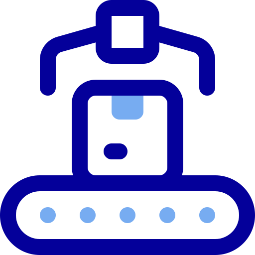 Industry, package, box, storage, factory, manufacturing, robot icon