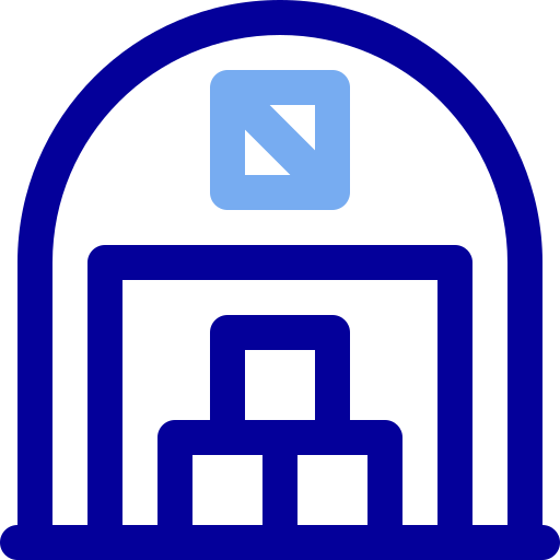 Warehouse, storage, distribution, logistic, box, package, supply icon