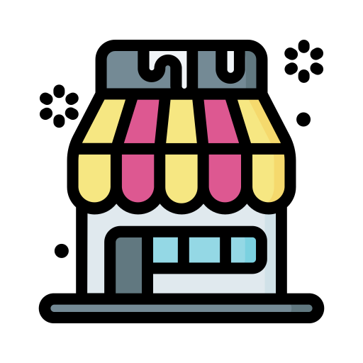 Market, store, shop, winter icon