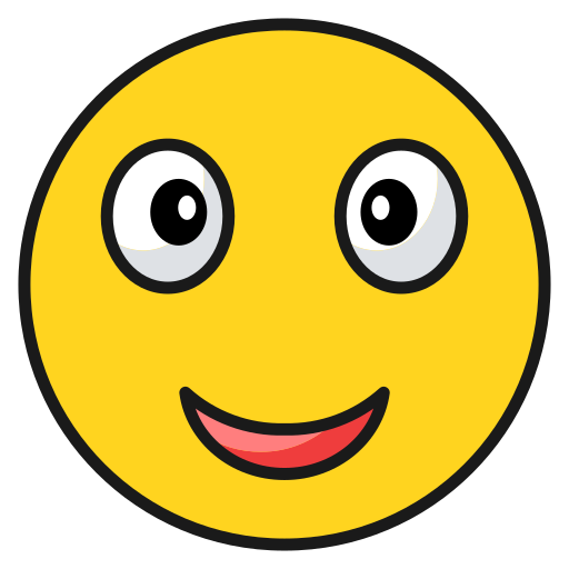 Emoji, emoticon, happy, satisfied, smile icon