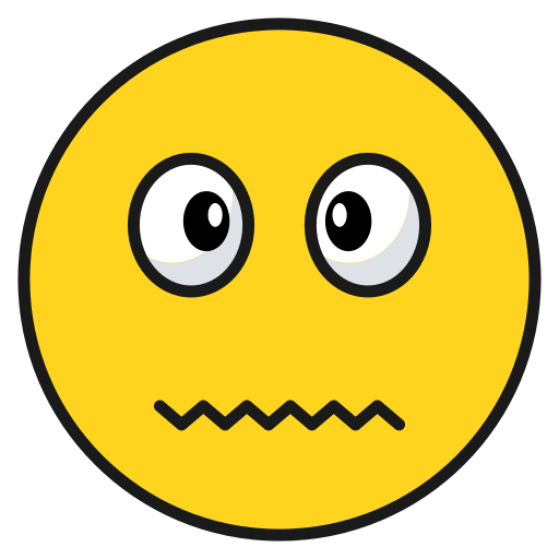 Emoji, emoticon, happy, smileawkward icon