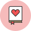 Flat Line Valentine icon 64x64