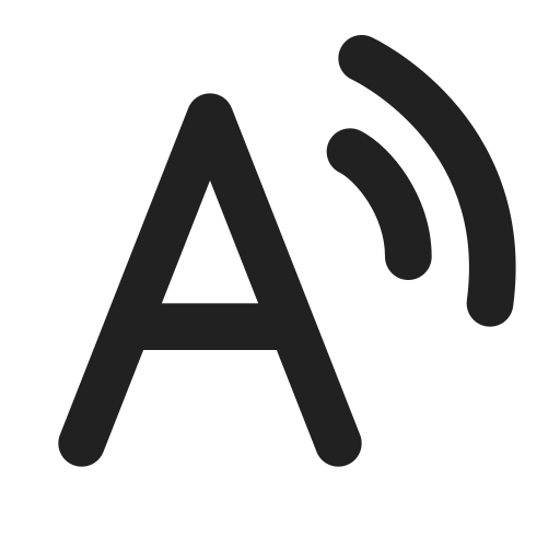 Ic, fluent, read, aloud, filled icon