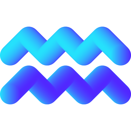 Aquarius, water, zodiac, astrological, horoscope icon