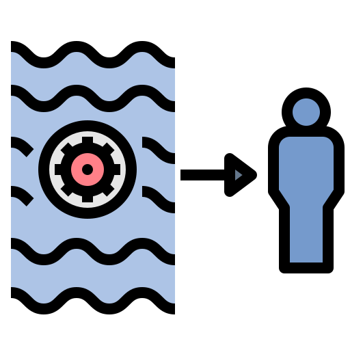 Contamination, disease, pathogen, transmission, water icon