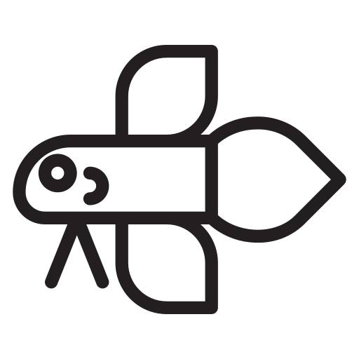 Animal, betta, fish, nature, pet, veiltail, water icon