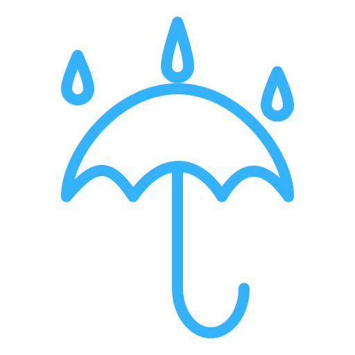 Rainy, umbrella, protection, lock icon
