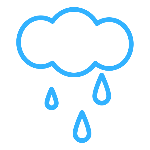 Cloud, rainy, weather, sun, rain icon