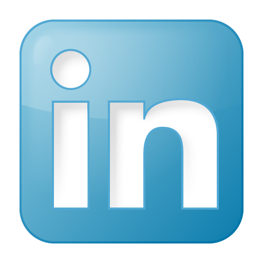 Blue, box, linkedin, social icon