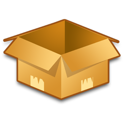 Box, empty, product, shipment icon