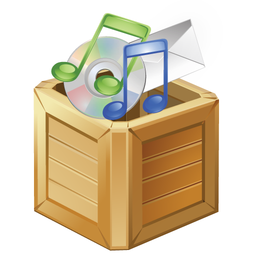Apps, box, music icon