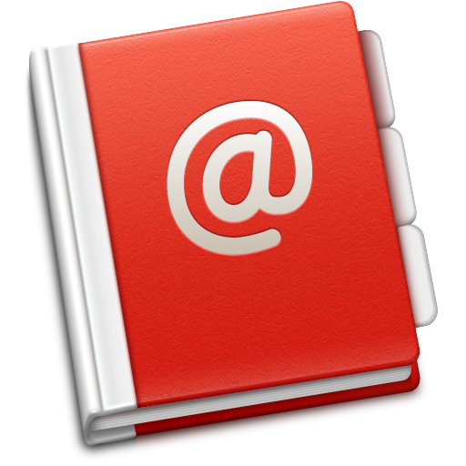 Address, book, red, soda icon