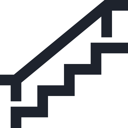 Down, public, sign, stairs, up, upstairs, walk icon