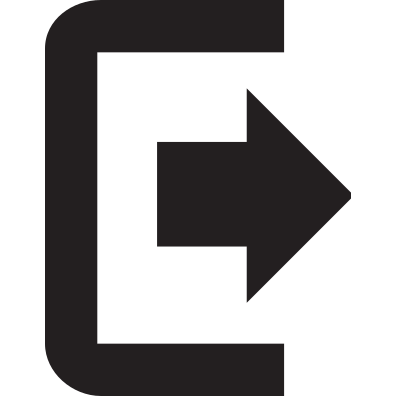 Out, sign icon