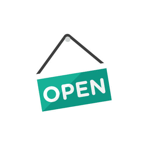 Open, sign icon