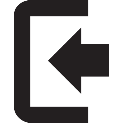 In, sign icon