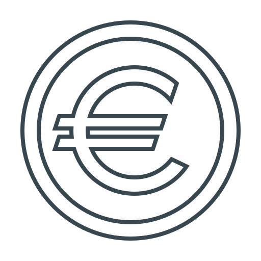 Currency, eur, euro, money, sign icon