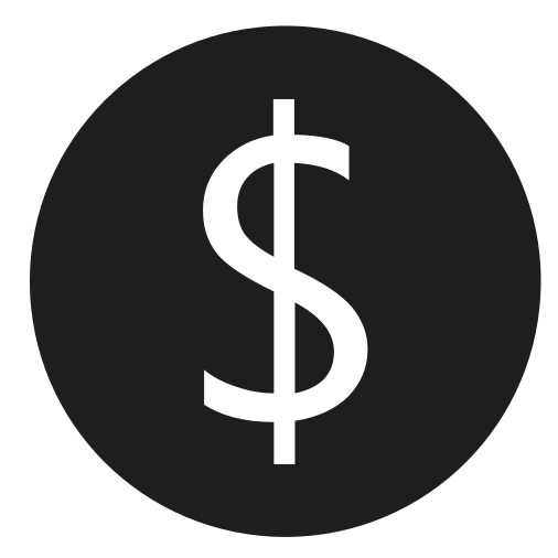 $, character, dollar, math, sign icon