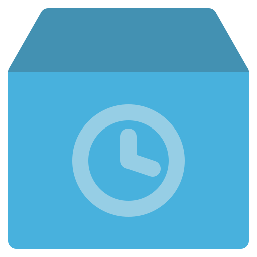 Box, delivery, package, parcel, shipping, time icon