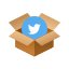 Isometric social boxes icon 64x64