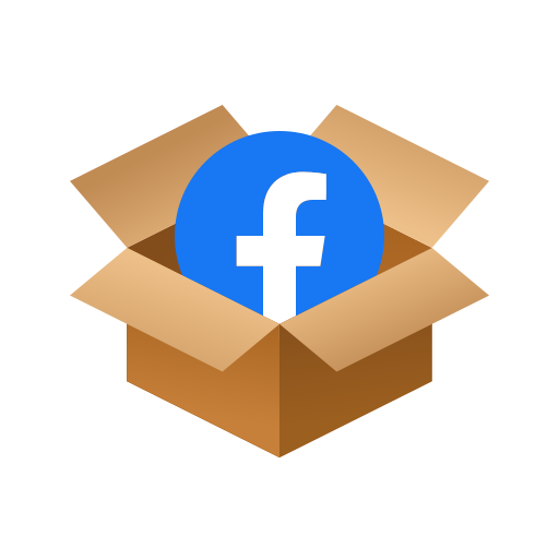 Box, facebook, package icon