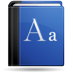 Book, letters, spelling icon