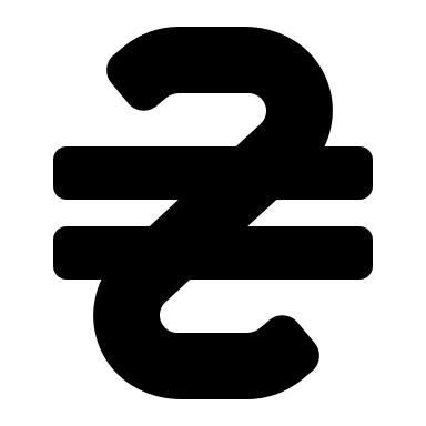Hryvnia, sign icon