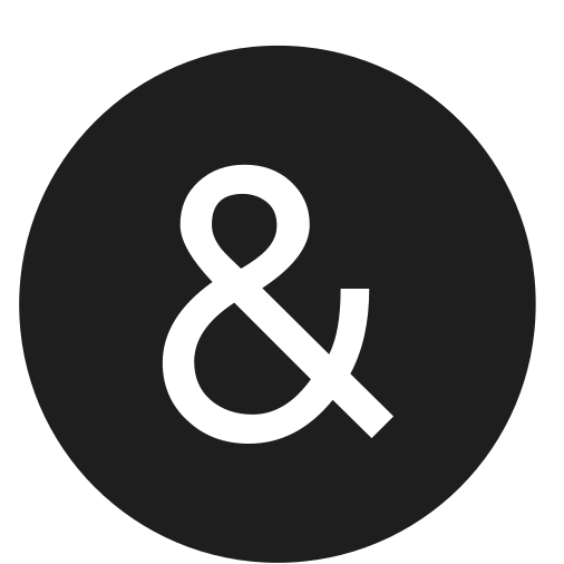 And, character, math, sign icon