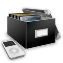 Box, media, music icon