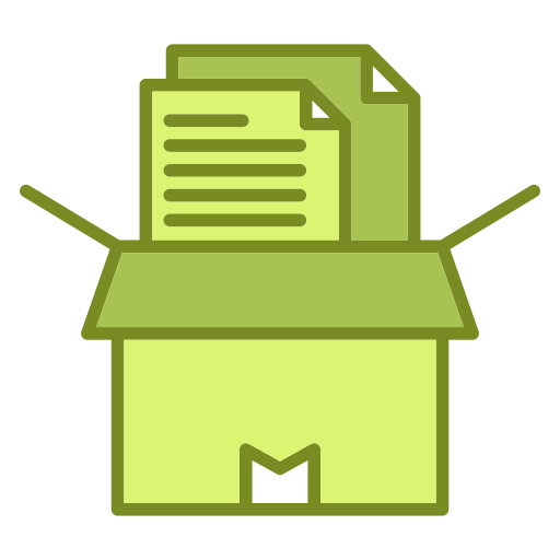 Archive, box, document, equipment, office icon