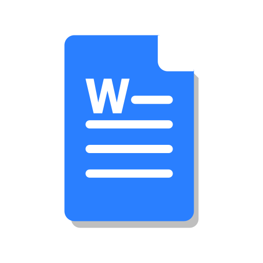 Blue, doc, ms, office, word icon