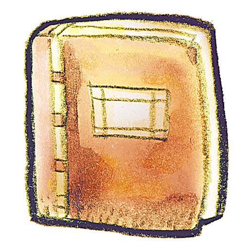 Book, orange icon