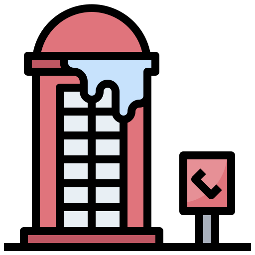 Box, communication, communications, payphone, phone, technology icon