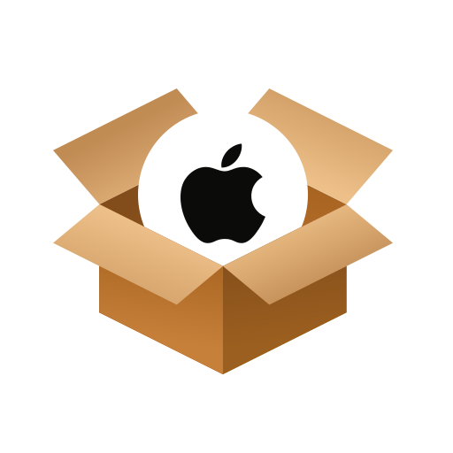 Box, apple, package, product icon